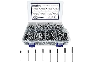Aluminum Black Pop Rivets 8 Sizes 600PCS for Industrial Applications