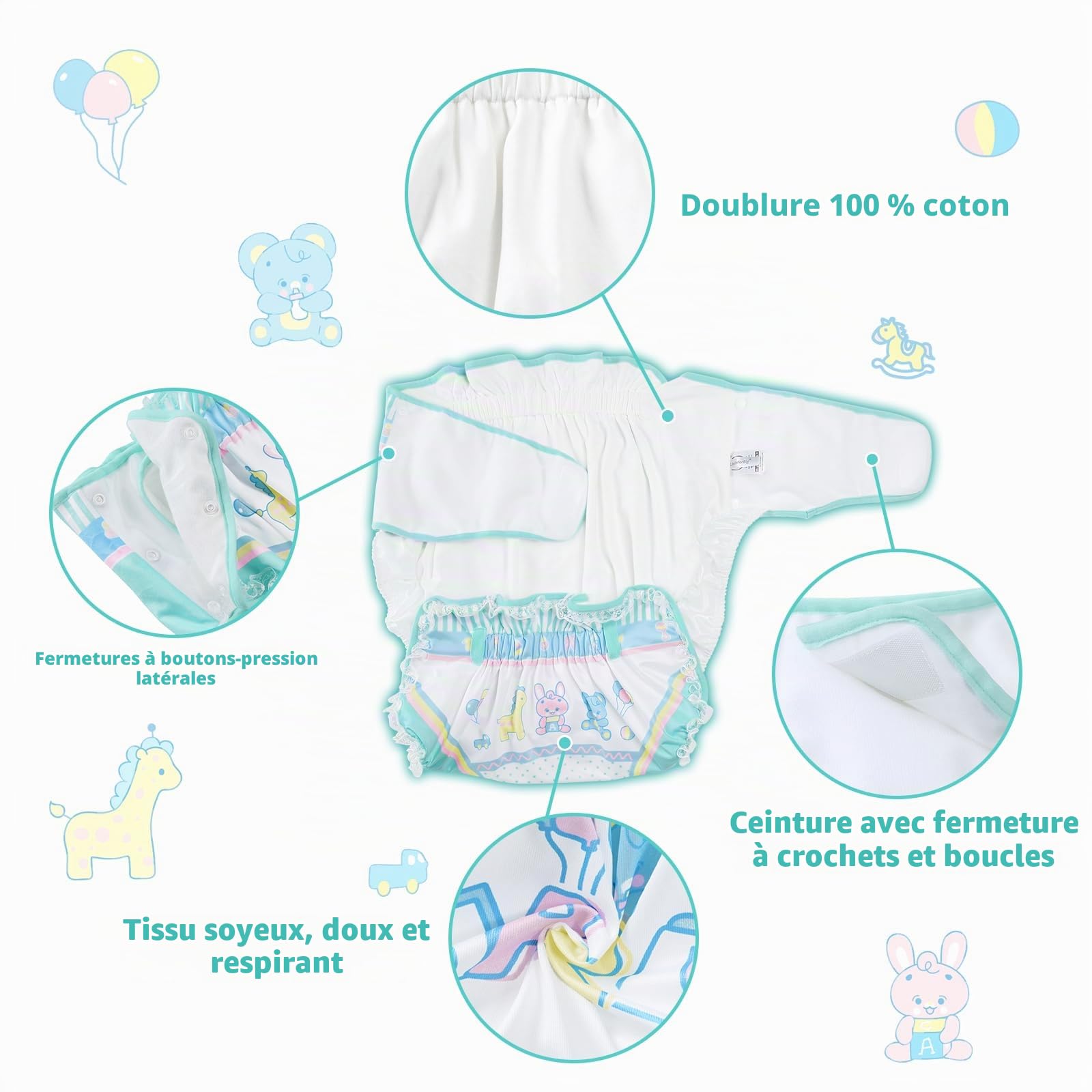 LittleForBig 5500-5800 ml Couche Adulte imprimée 10 Pièces - Astro LittleForBig 5500-5800 ml Couche Adulte imprimée 10 Pièces - Astro