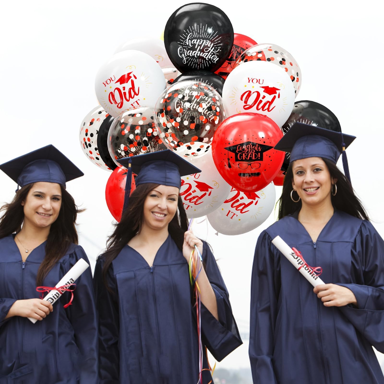 Snapklik.com : 75 Pack Graduation Party Decorations Balloons Set - 12 ...