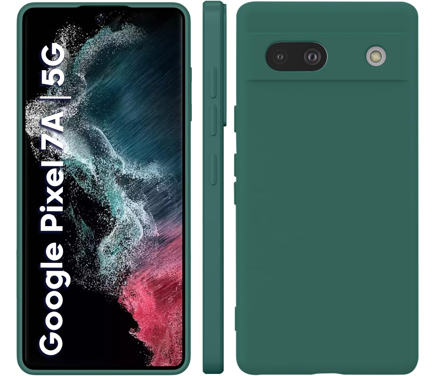 TRUEUPGRADE Liquid Silicone Designed Back Case Cover for Google Pixel 7A | Microfiber Inside | Bumper Back Cover Case for Google Pixel 7A - Green (B0CBFZZ7XY) Amazon Price History, Amazon Price Tracker