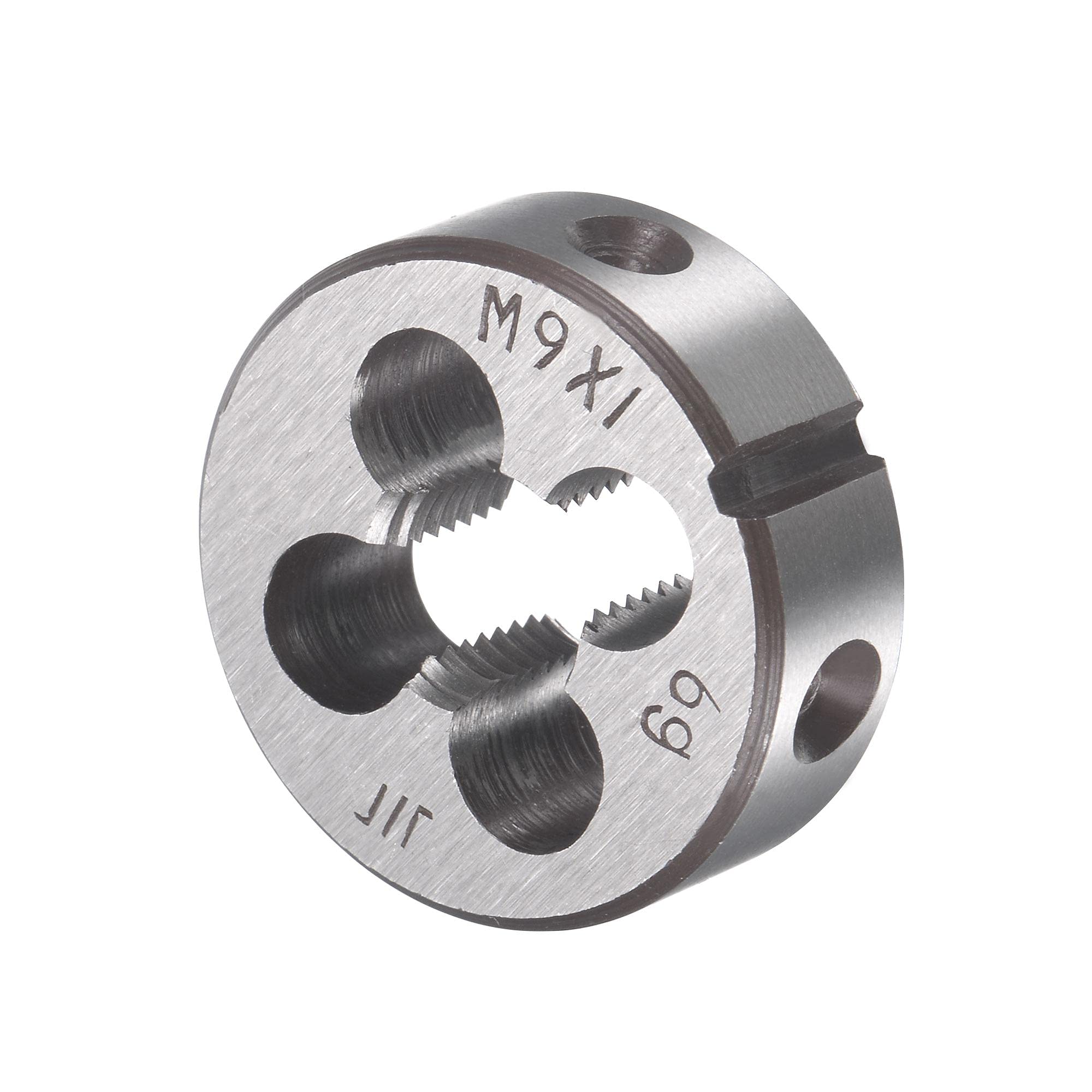 Juego de machos y terrajas métricos M9 x 1 mm, machos de roscar a máquina con Matriz de roscado Redondo, Kit de machos y terrajas para reparación de roscas de Tuercas, Tornillos y Pernos.