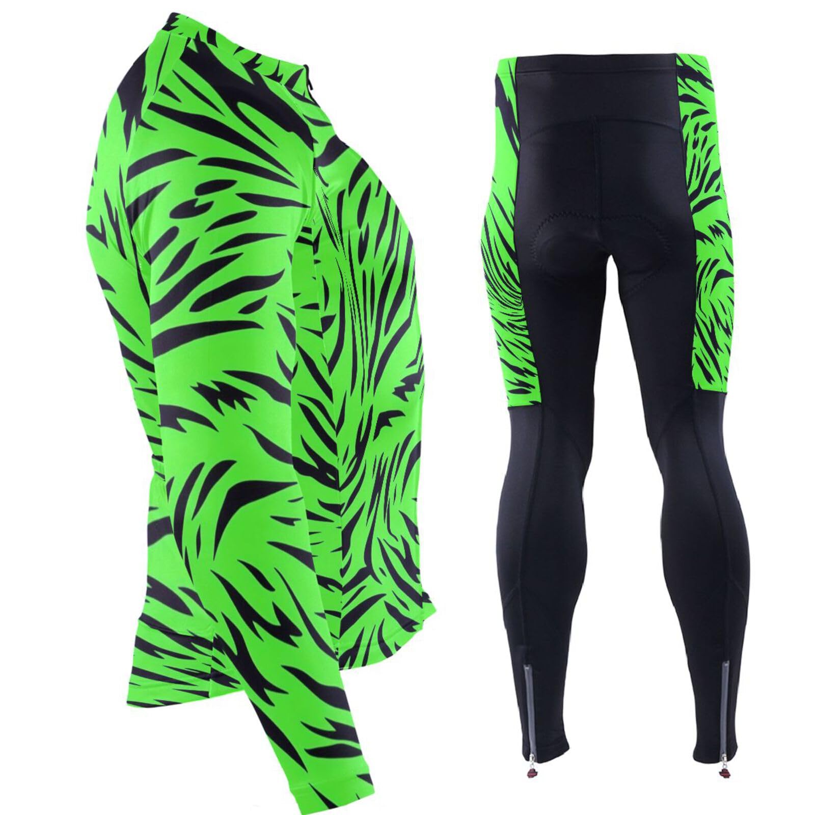 Winter Radtrikot mit Taschen Leicht Radtrikot Herren Lang 3D Gepolstert