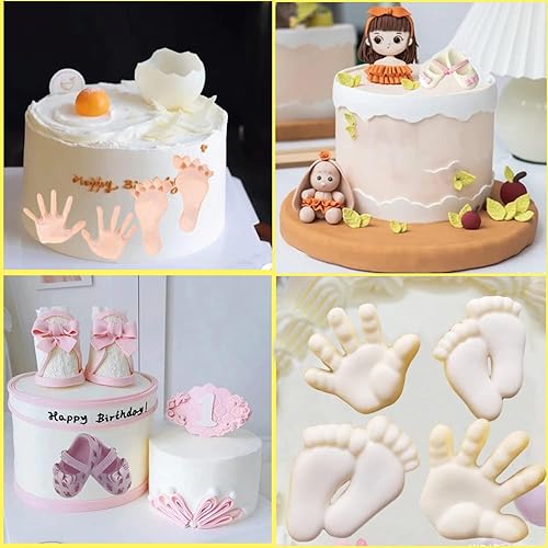 Miniatura 4 de Mujiang Moldes de silicona para zapatos de bebé, molde de fondant, molde de caramelo para pies de bebé, para baby shower, decoración de pasteles,