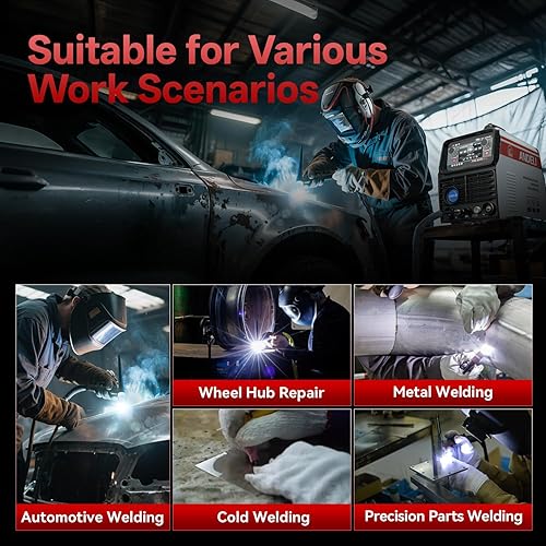 Miniatura 4 de ANDELI SOLDADOR TIG de aluminio ACDC con pulso 110V220V Máquina de soldadura TIG de doble voltaje con pedal de pie, máquina de soldadura en frío de