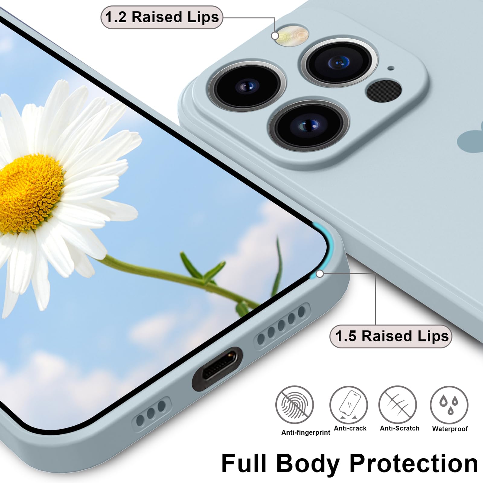 SupVict Silikon Hülle Für IPhone 15 Plus – Mit Herzdesign – Dünn, Kratzfest & Stoßsicher