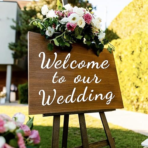 Miniatura 3 de BAMIDELE Plantillas de letras para pintar sobre madera, 50 plantillas de caligrafía del alfabeto para dibujo con números, signos, flores, plantillas