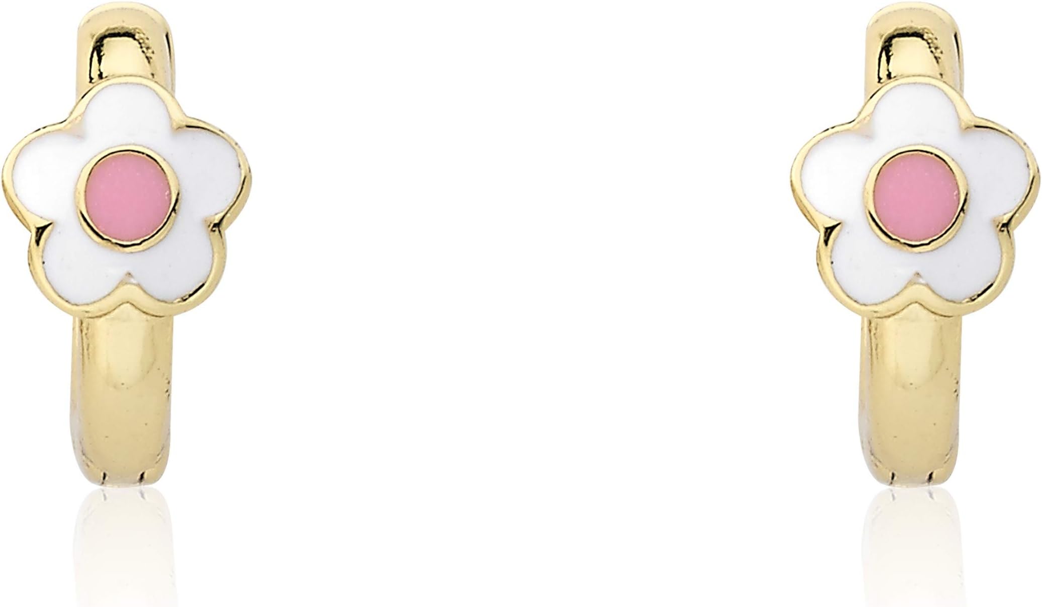 Kids Earring - 14k Gold-Plated Huggy Earring - Hypoallergenic And Nickel Free For Sensitive Ears