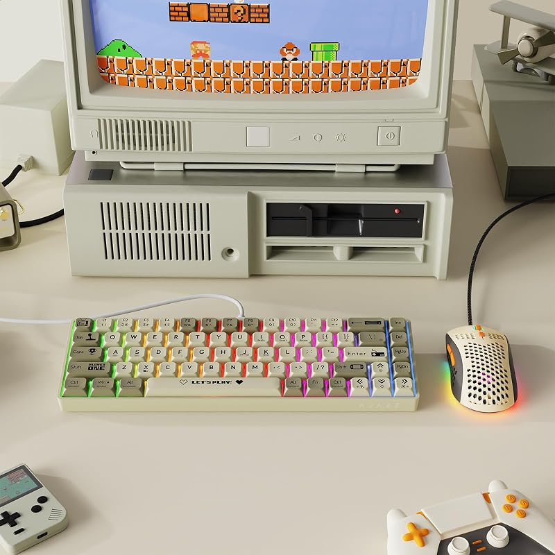 MAMBASNAKE AK680 Mechanikus Billentyűzet 68 Gomb + Gaming Egér 6400 DPI RGB