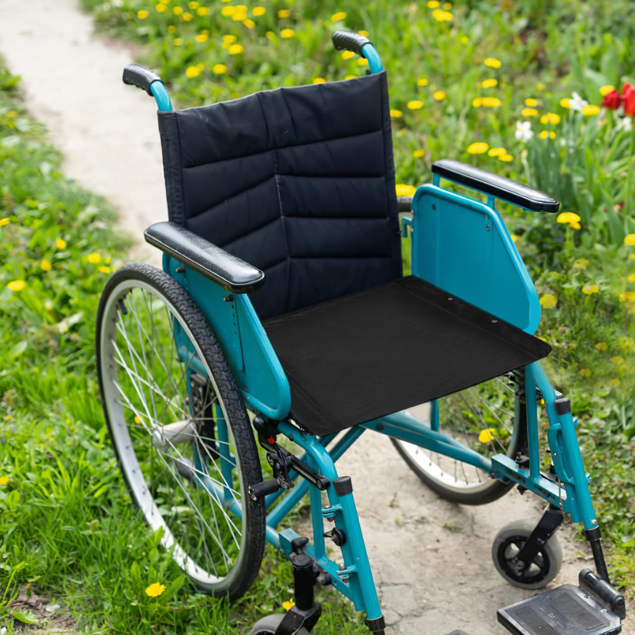 minkissy Cojín para Asiento De Silla De Ruedas De Oxford 17.71X16.53 Pulgadas Almohadilla Extraíble Antideslizante con Tornillos Y Arandelas Repuestos Completos
