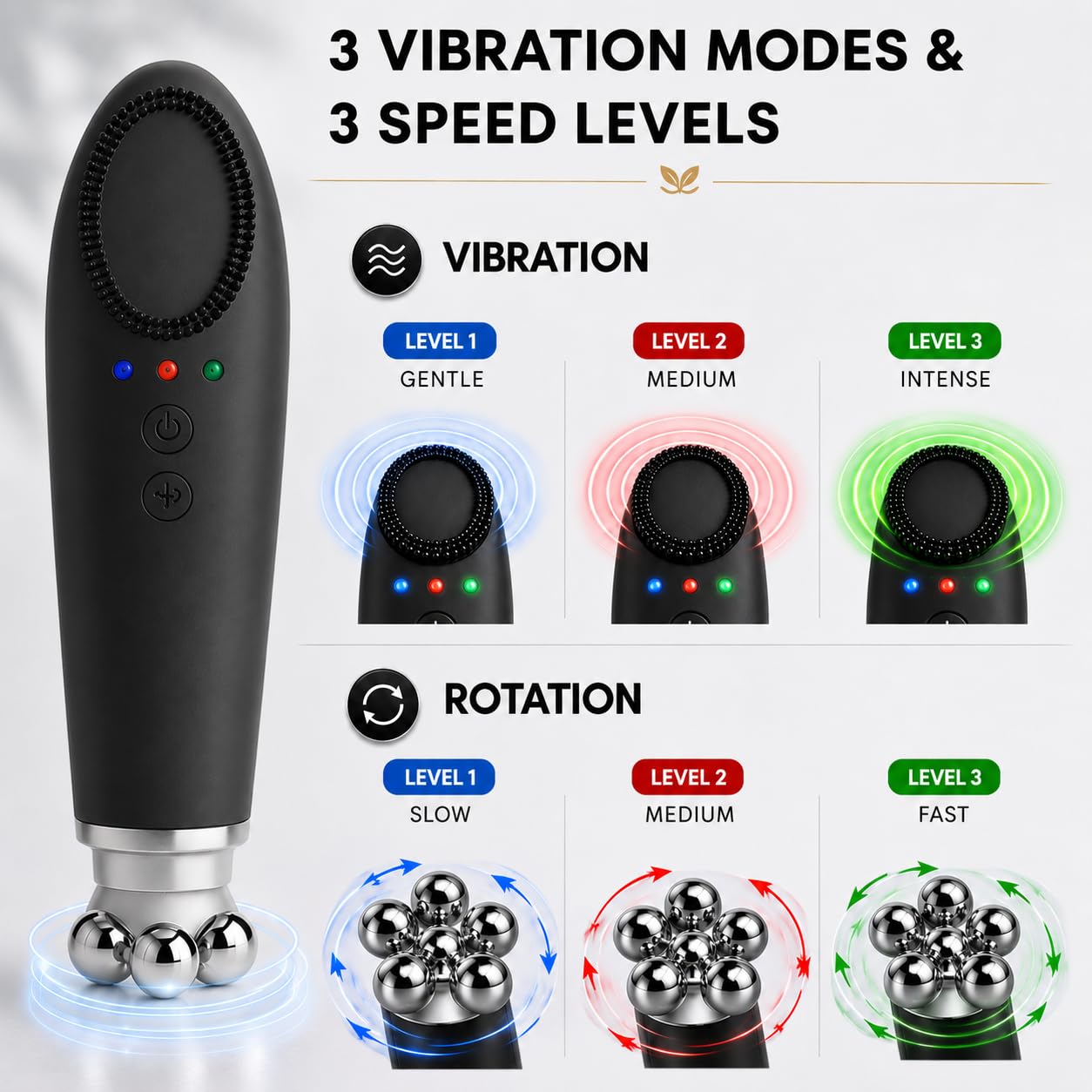 6-in-1 Facial Massager & Cleansing Brush, Electric Face and Neck Massager with 4 Interchangeable Heads, Rechargeable Skincare Device for Facial Massage, Deep Cleansing & Daily Care