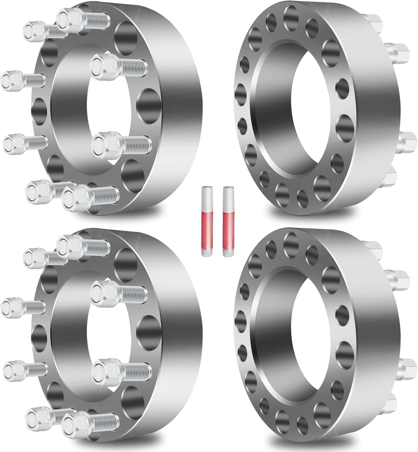SCITOO 4Pcs 2 inch 8x170mm to 8x170mm Wheel spacers Compatible with 1999-2004 for F-250 1999-2004 for F-350 Wheel spacers 8 Lug 50mm Thick with 14x2 Studs 125mm Center Bore