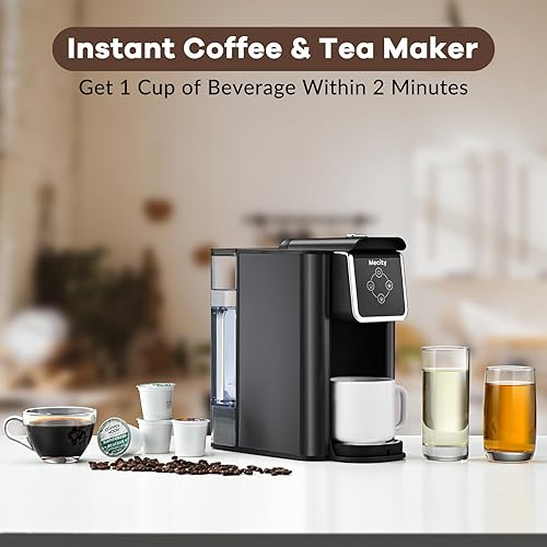 Miniatura 2 de Mecity Cafetera 3 en 1 de una sola porción, compatible con cápsulas K Cup, cafetera instantánea, tetera, taza de 6,8,10 onzas, depósito de agua
