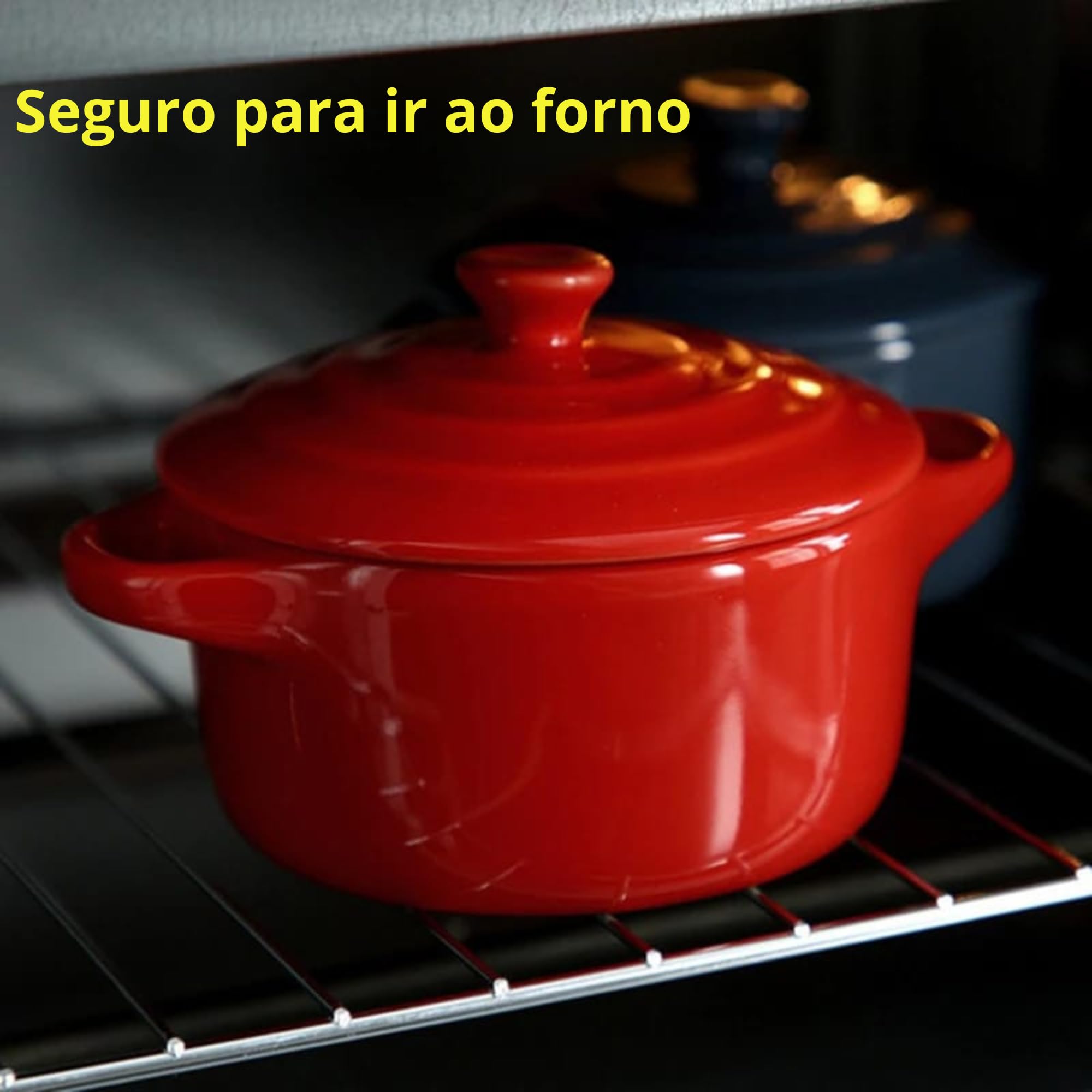 Mini Caçarola de Porcelana Profissional, Vai ao Fogo