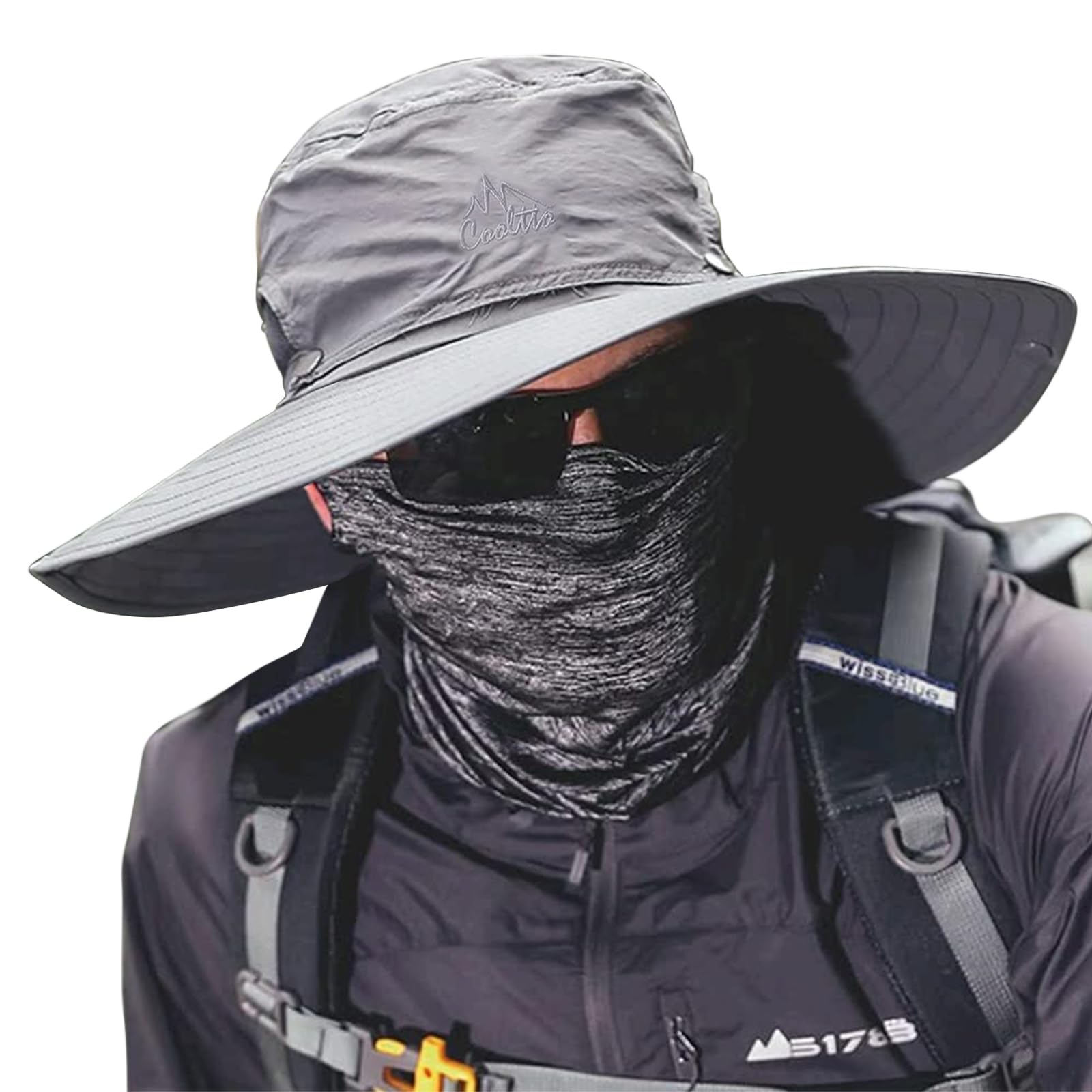 Cooltto L/XL/XXL Wide Brim Sun Hat UPF 50+, Waterproof & Breathable for Men, Women - for Fishing, Hiking, Camping & Traveling