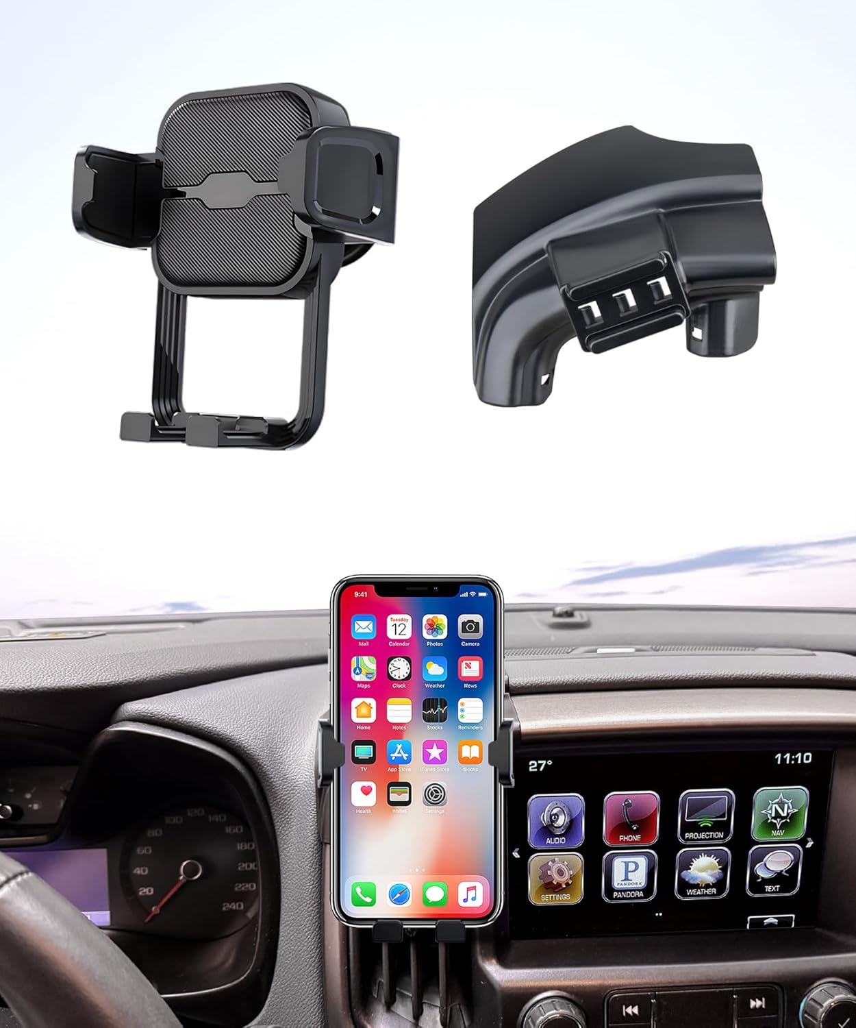 Car Phone Holder for 2015-2022 Chevrolet Colorado Auto Accessories Navigation Bracket Interior Decoration Mobile Cell Phone Mount, 360° Rotation