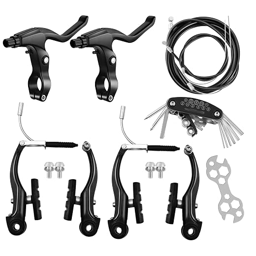 Kit de frein de vélo, kit de frein pour la plupart des vélos, VTT, frein hybride universel avant et arrière, kit de leviers de câble d'étrier de frein, clé à vis multi-outils