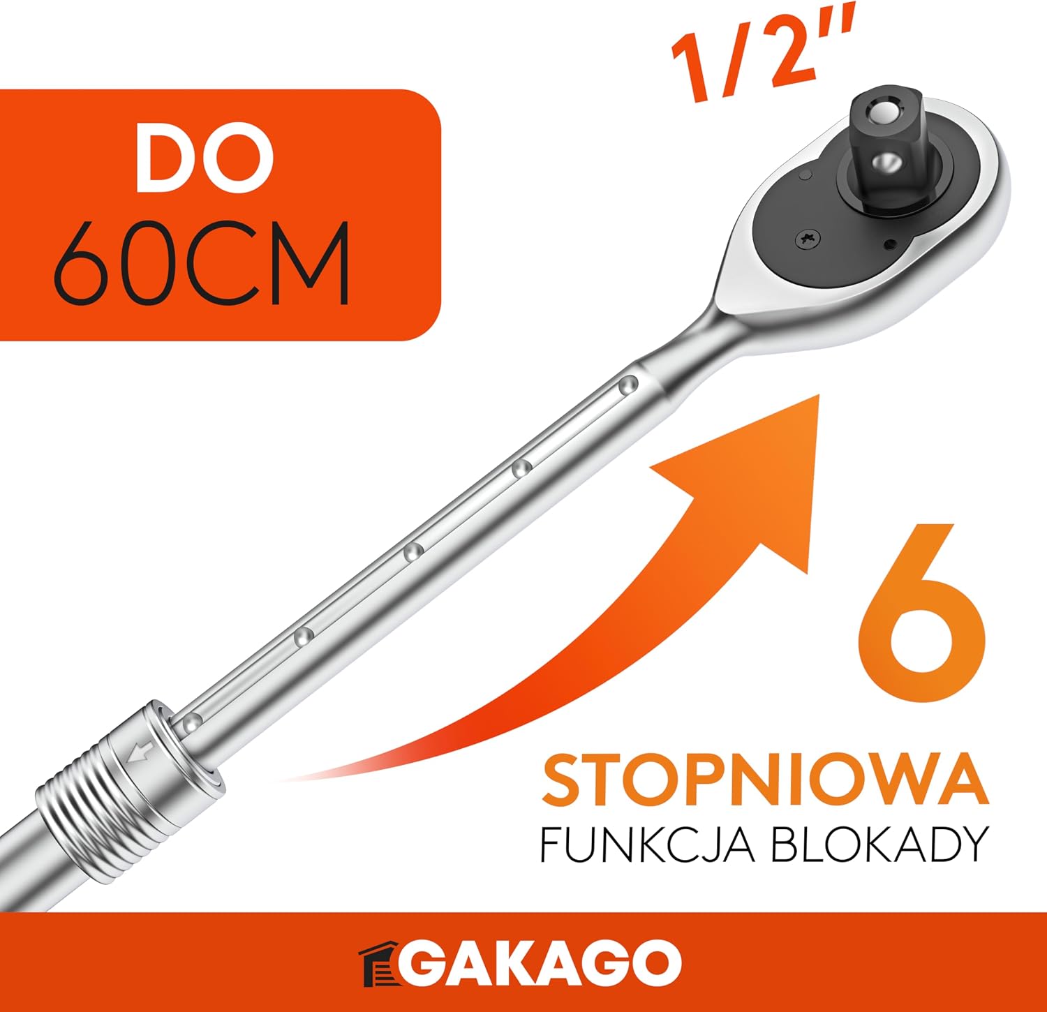 Gakago Телескопическая трещотка 1/2