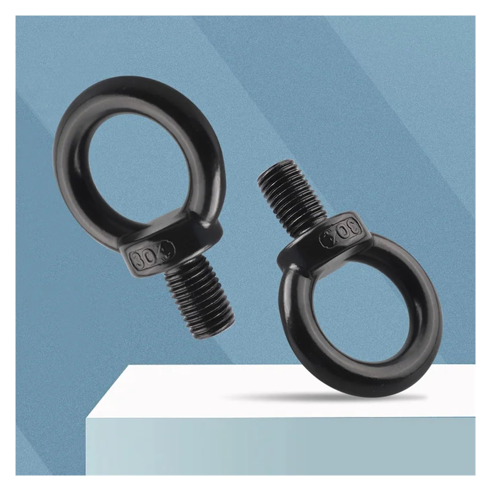 Tornillos de ojo de elevación marinos de acero inoxidable 304 negro M3-M24(M18X28mm-1PCS)