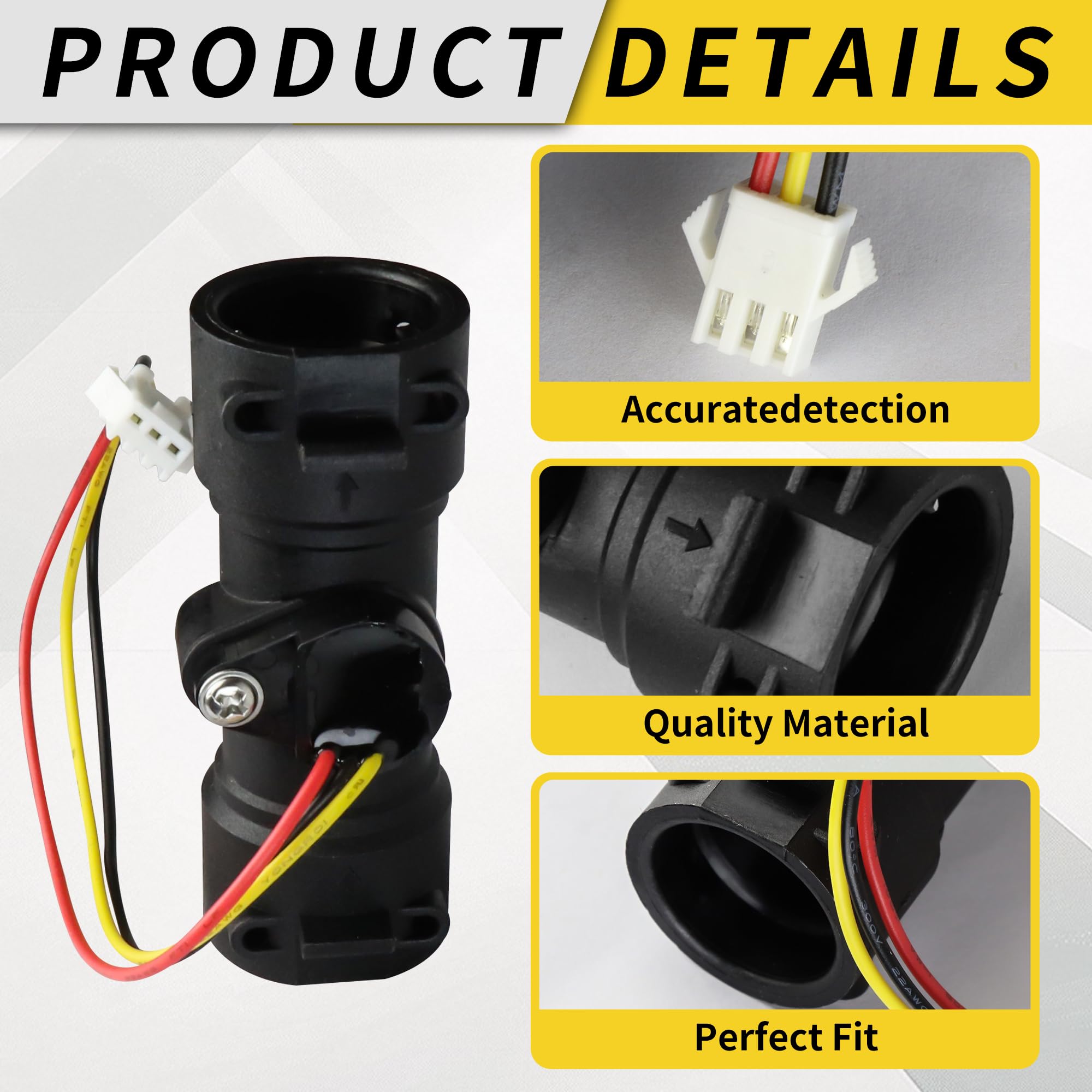 Repuesto para calentador de agua con sensor de flujo de agua RV y calentador de agua sin tanque de gas, compatible con Ranein, Camplux, Fogatti, Girard, esencial para piezas de caravanas