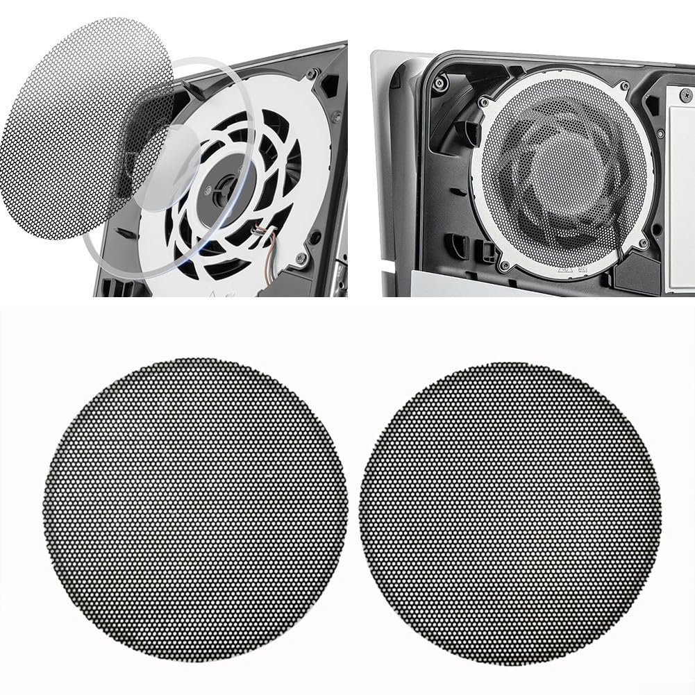 PS5 Pro & PS5 Slim Dust Filters 2-Pack - Anti-Dust Fan Covers For PlayStation 5