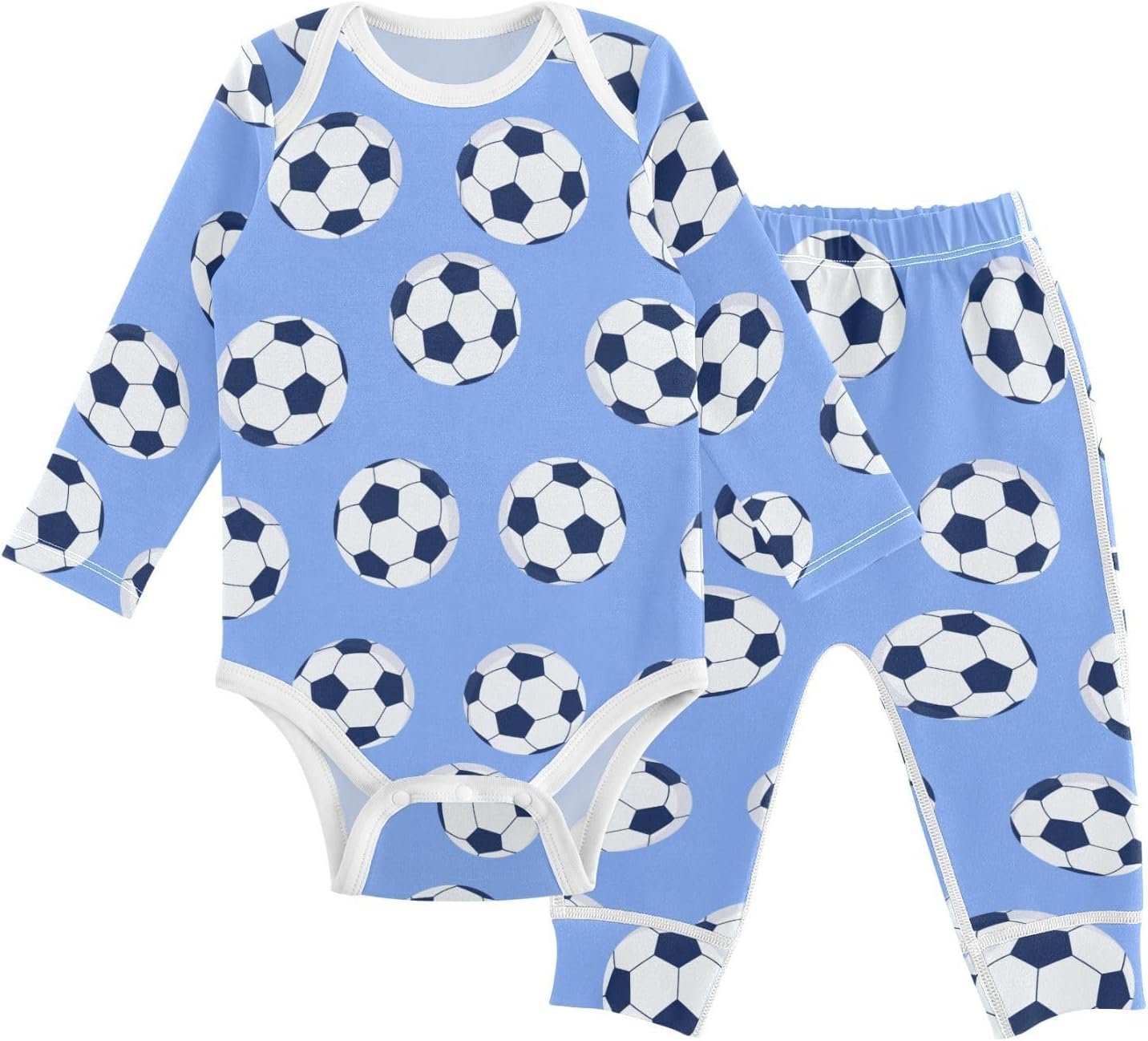 vvfelixl Baby Bodysuits Pants Sets English Bulldog Long Sleeve Baby Clothes for Boys Girls 0-24M