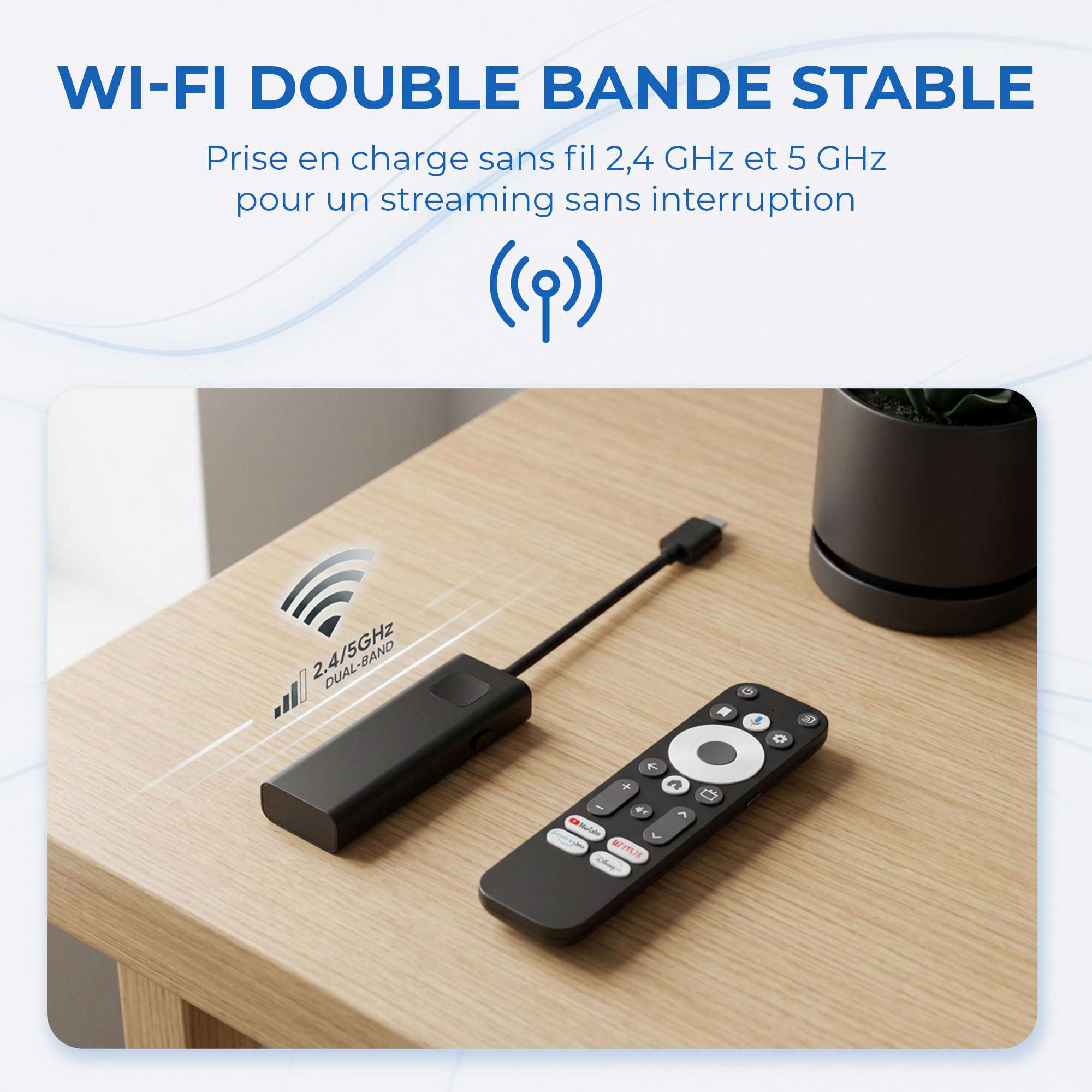 Dcolor GD1 Android TV Stick 4K with Chromecast Built-in, Google Assistant, Netflix 4K Certified, WiFi & Bluetooth, Streaming Media Player