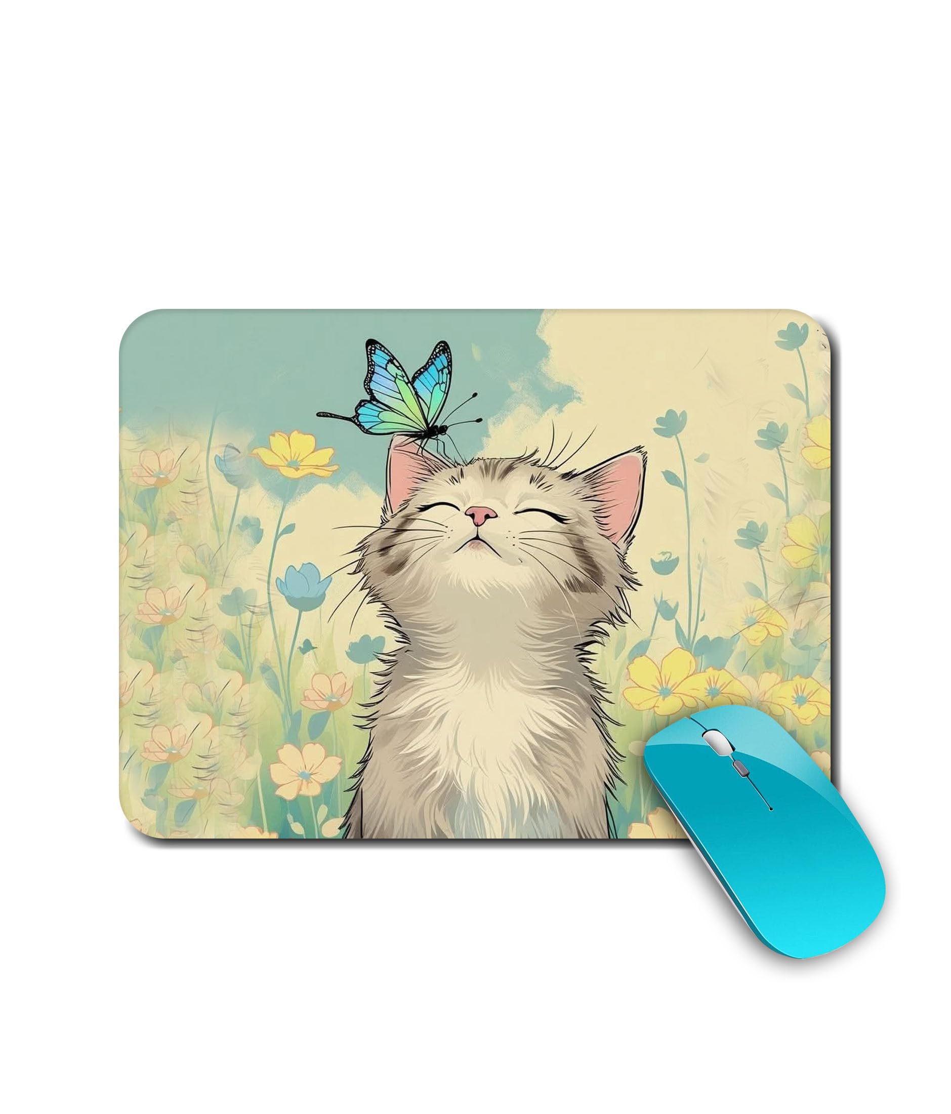 WHATS YOUR KICK Funny Cat Cartoon Theme Printed Desk Mat/Mouse Pad for Office/Home/Gaming/Anti Skid/Anti Slip/Rubber Base (Multicolor -D34)-image-29