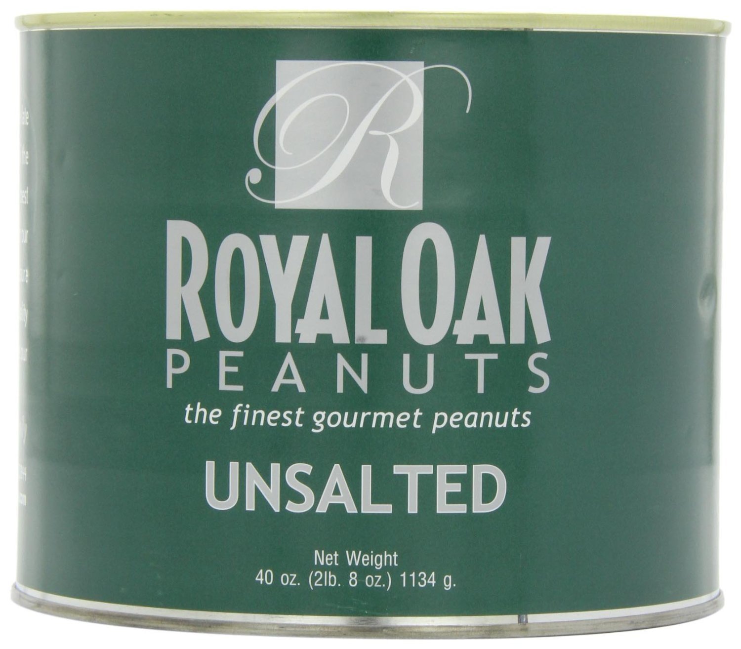 Royal Oak Gourmet Jumbo Unsalted Virginia Peanuts, 40-Ounce Tin, pack of 4
