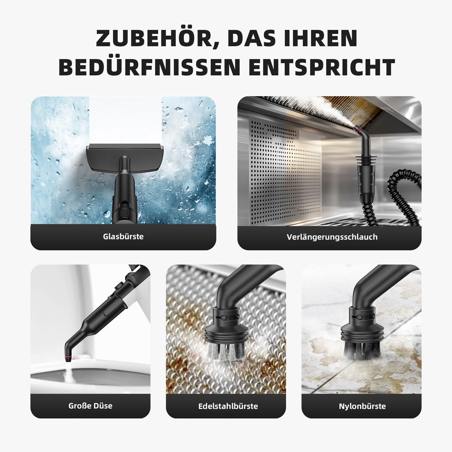 Dampfreiniger, 1200W Hochdruck-Dampfreiniger Handgerät für alles