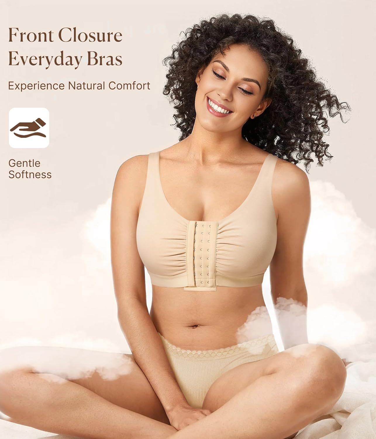 BRABIC Front Closure Post Surgery Minimizer Bras for Women Full Coverage Surgical Wireless Comfort Everyday Bras - Image 3