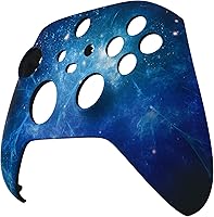 Vista 4 de eXtremeRate Custom Shell for Xbox Series X & S Controller, Blue Nebula Replacement Cover Front Housing Cover for Xbox Core Controller Wireless
