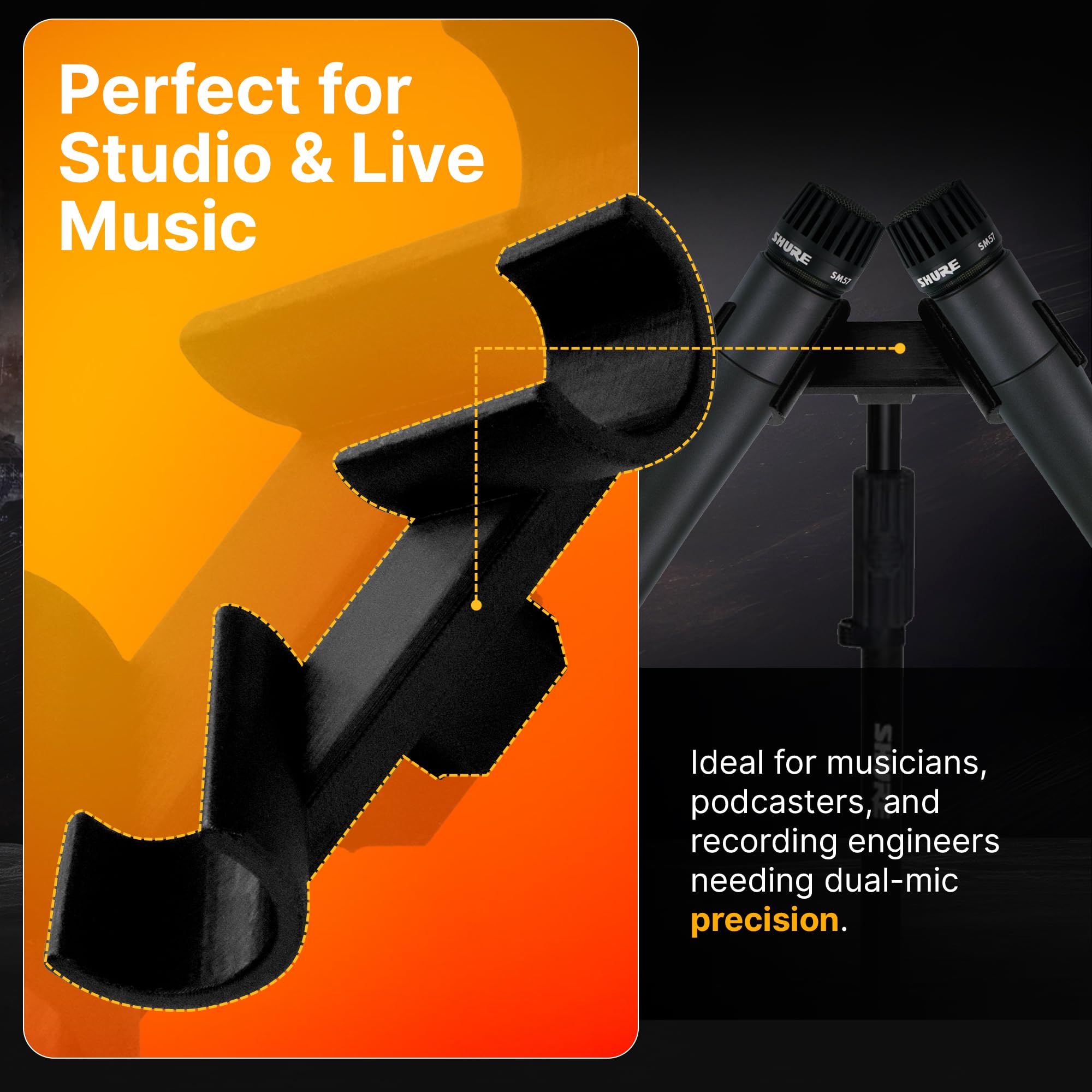 Amazon.com: splash n color Fredman Technique SM57 Mic Clip 55
