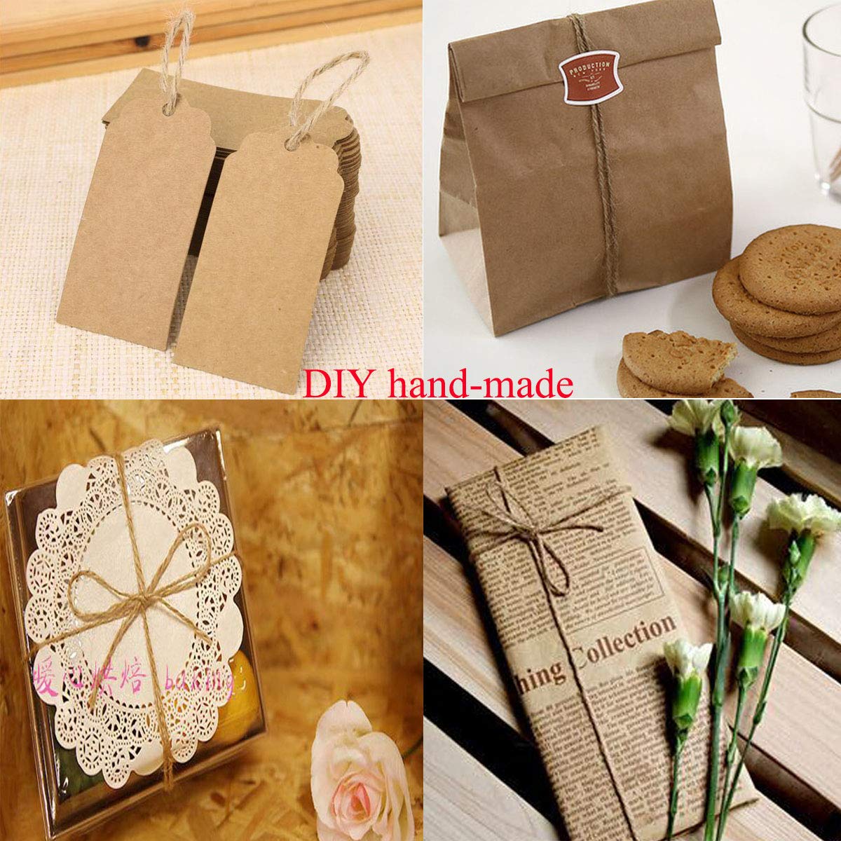 Ficelle De Jute Naturelle - 8 Mm X 2 M - Parfaite Pour Emballage Cadeau, Décoration Mariage, Loisirs Créatifs