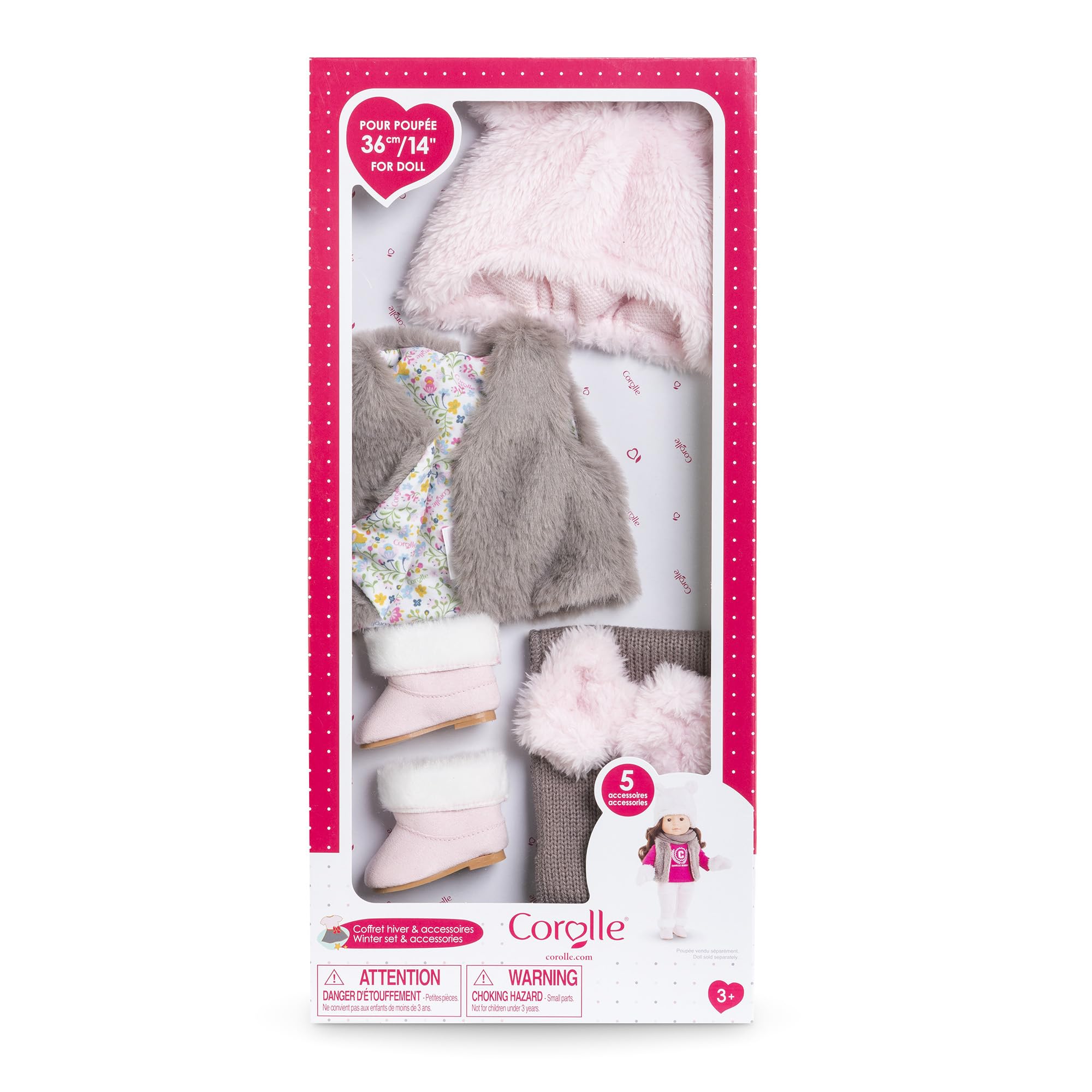 Ma Corolle - Coffret Hiver et Accessoires, vêtements, pour poupée Ma Corolle, 36cm, dès 3 Ans, 9000212840