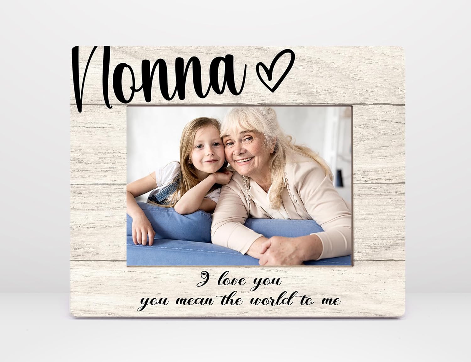 Orchroma Nonna Picture Frame, Nonna Gifts, Nonna Mother's Day Birthday Gifts from Grandson Granddaughter, I Love You Mean the World to Me Nonna Photo Frame 5X7