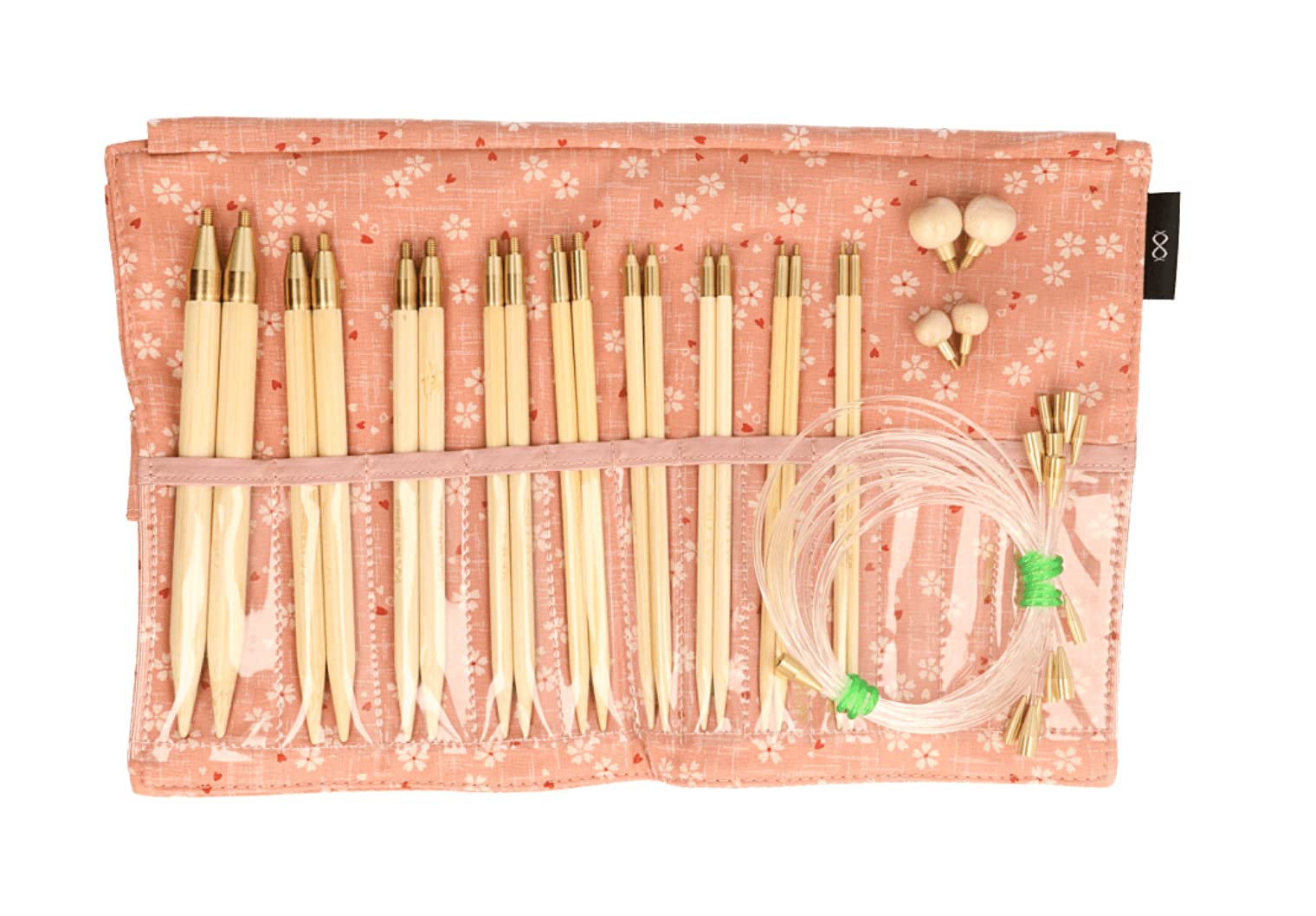 Seeknit Pink Ka57829-03 Round Knitting Set, Bamboo, Medium/Large