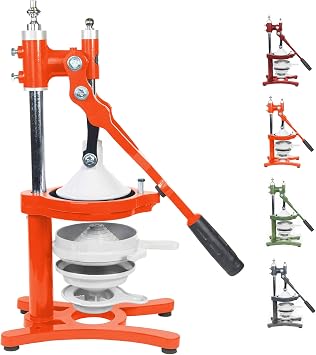 Commercial Citrus Juicer Manual Presser Press Freshly Squeezed Orange, Lime, Lemon, Grapefruit & Pomegranate Juice Like a Professional Chef. XXL Extractor. Enameled Iron Fruit Juicers