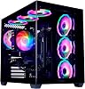 MLOONG Gaming PC Desktop, AMD Ryzen 5 5500 6 core 3.6GHzup to 4.2GHz, GeForce RTX 5060 8GB, 16GB DDR4 RAM 3200MHz, 1TB NVME SSD, 650W PSU, Windows 11 Home 64-bit, WiFi, Black
