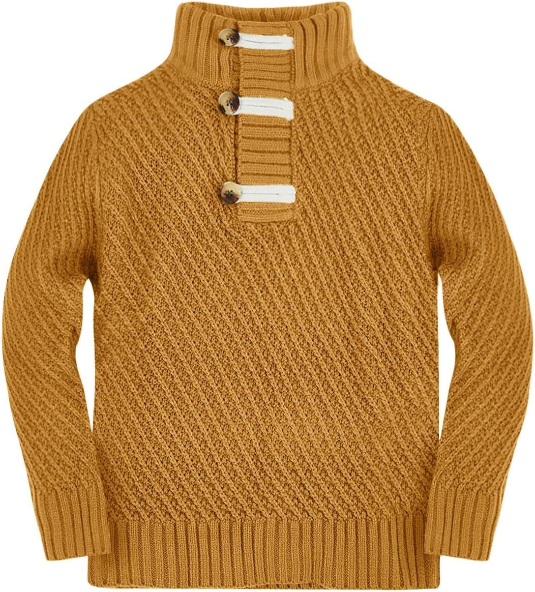 MakkromToddler Sweater Baby Boy Girl Turtleneck Cable Knit Sweaters Long Sleeve Christmas Outwear Spring Fall Winter