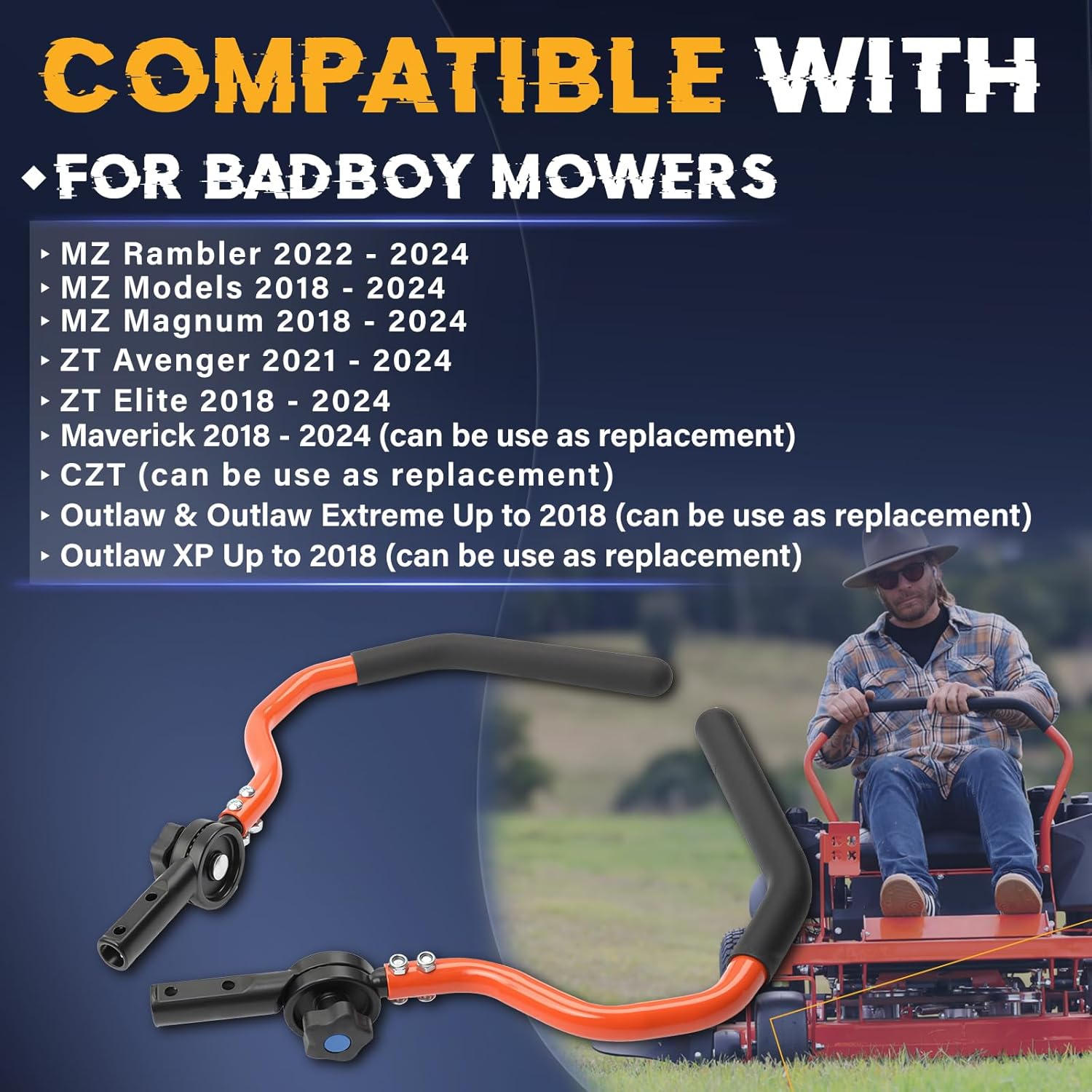 Adjustable Steering Arm Kit, Fit for Bad Boy Mower MZ ZT, OE 031-9060-18, 031906018, 031-9060-00, 031906000