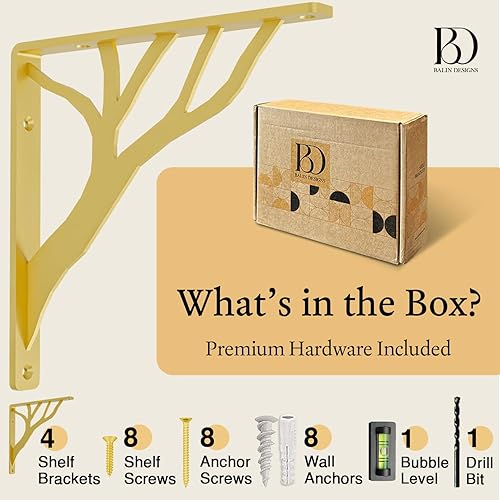 Miniatura 39 de Soportes de estante rústicos de 8 pulgadas a 10 pulgadas, soportes decorativos en L para estantes, soporte flotante de metal de hierro, soporte