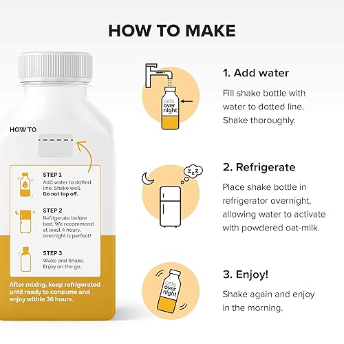 Miniatura 9 de Oats Overnight Batido embotellado de muffin de arándanos, sin gluten, sin OMG, batido de reemplazo de comida de desayuno apto para veganos con leche