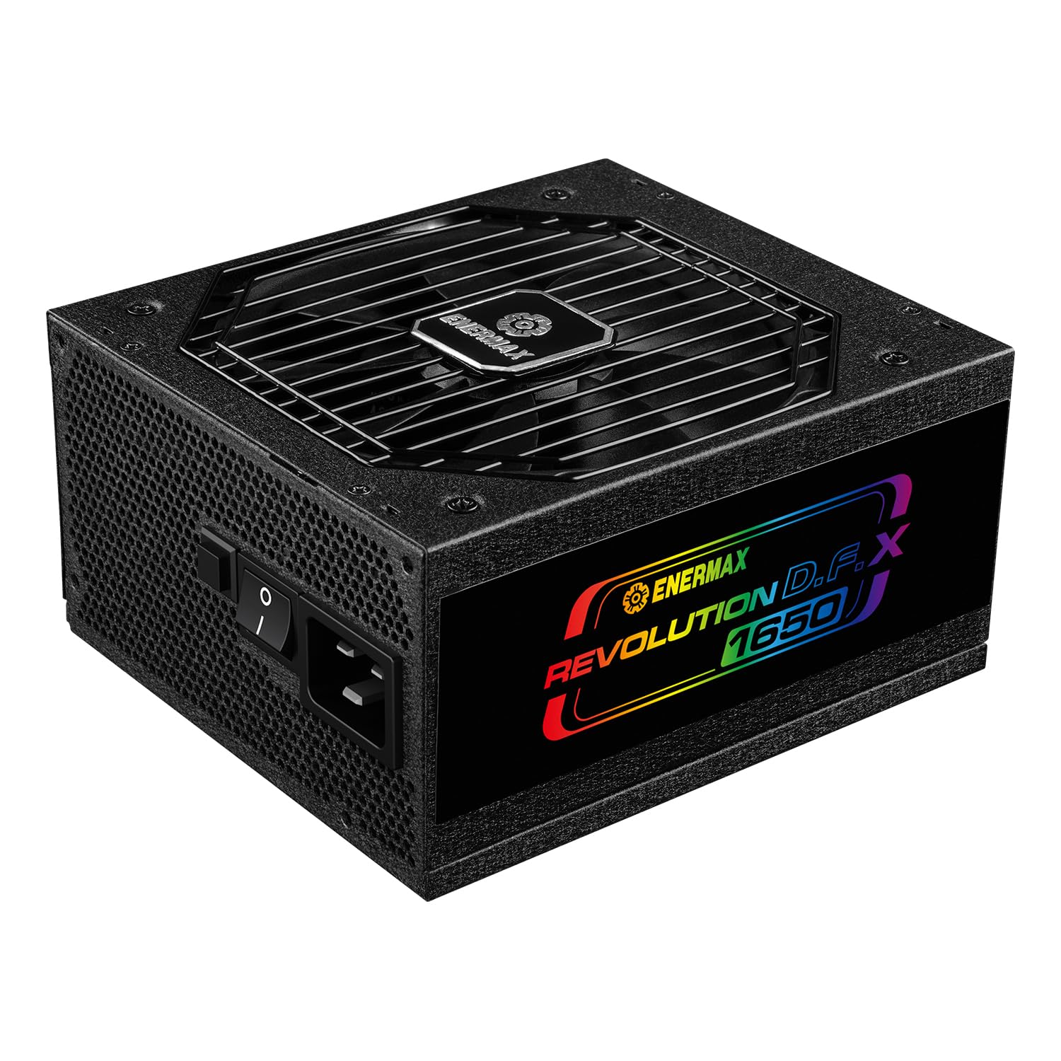 Alimentatore ENERMAX Revolution D.F. X ARGB ATX3.0 PCI-e 5.0 Compact Gaming&Streaming PC 1650W 80Plus Gold (completamente modulare, 2x 12VHPWR, semi-fanless), ERT1650EWT, nero