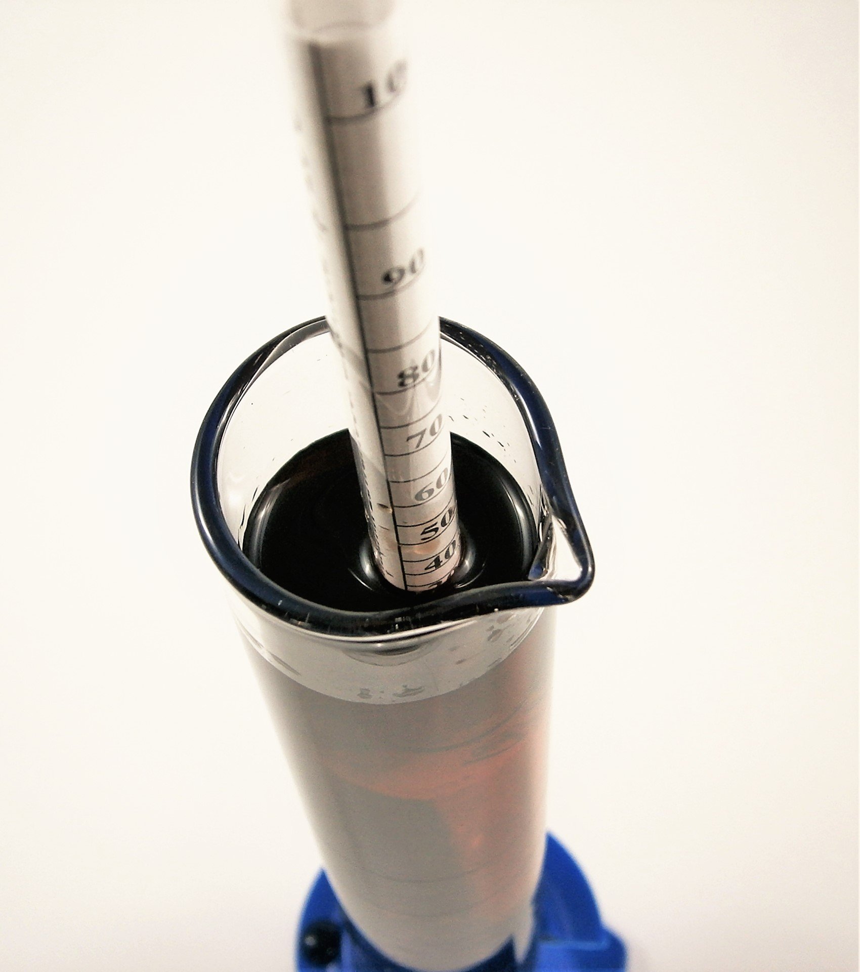 Alcolometro 0–100 % + Cilindro in Vetro 100 ml – Misuratore di Alcol con Provetta per Distillati