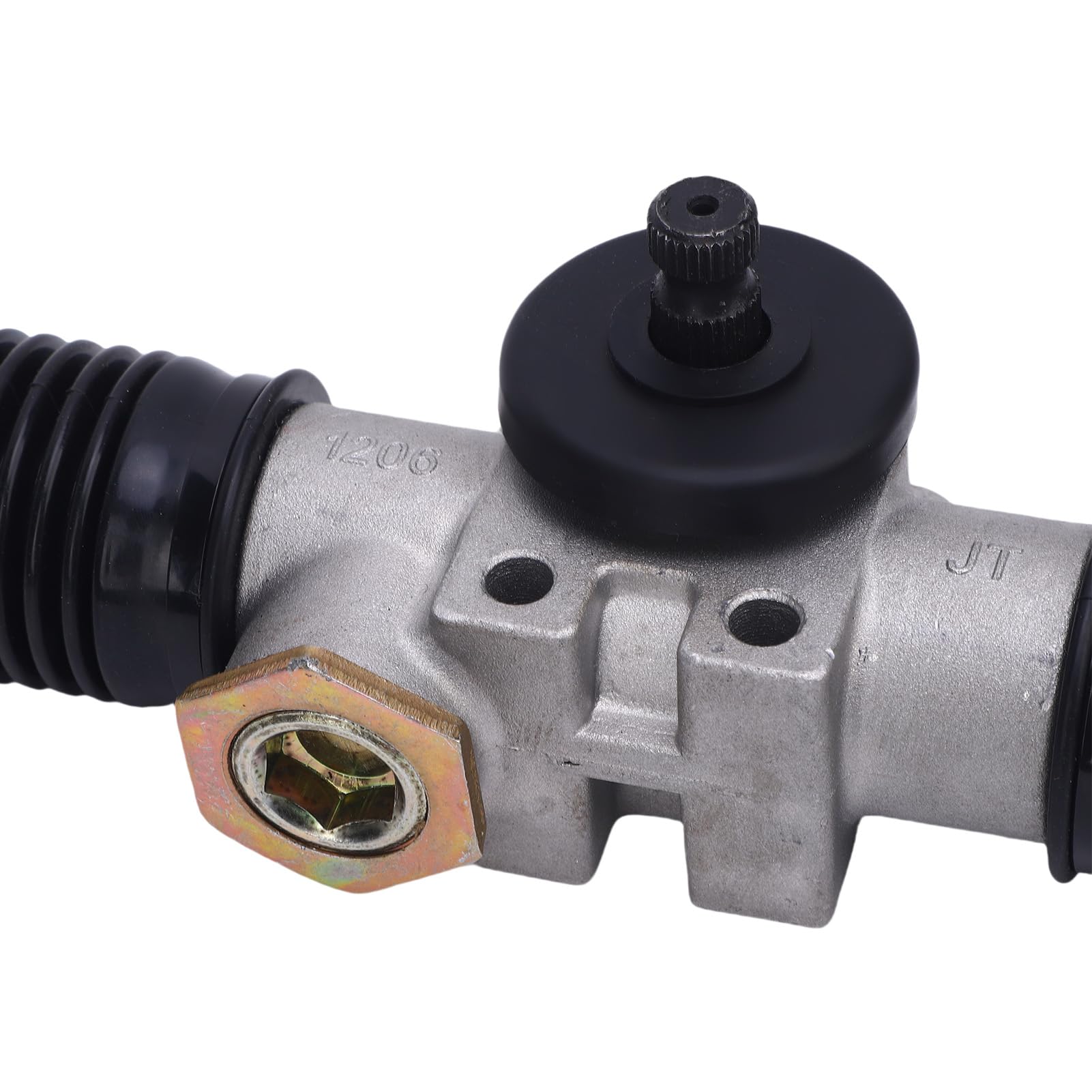 Lenkgetriebe Zahnstange Ritzel Montage Lenkgetriebe und Ritzel Lenksystem 30T 420mm Hochhärte Metall Legierung mit Staubs Chutz Gummi Buchsen für Go Kart ATV UTV Quad