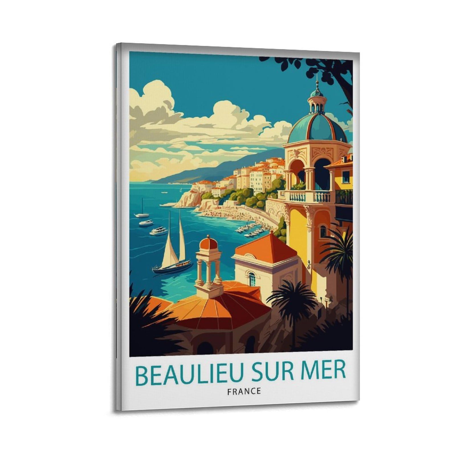 xiaoxiaoshen Beaulieu Sur Mer Travel French Riviera France Beauli_5 Canvas Poster Wall Art Prints Room Aesthetic Murals Bedroom And Living Decorations 24x36inch(60x90cm)