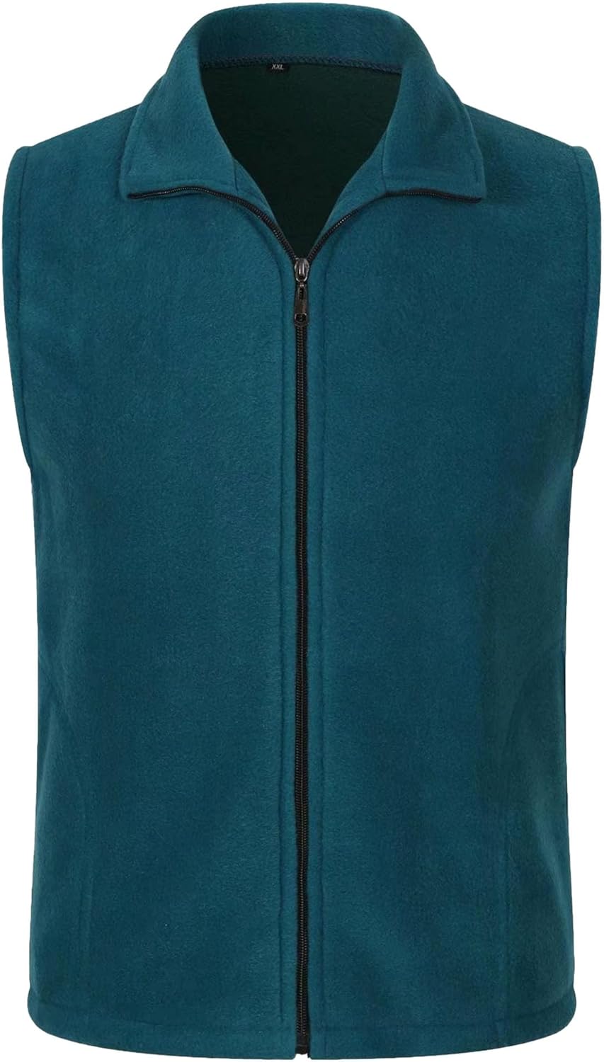 Gilet D'hiver En Polaire Pour Homme Avec Fermeture éclair Intégrale, Léger, Coupe-vent, Sans Manches, Noir/blanc