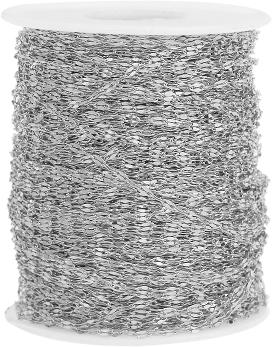 DituVogue Necklace Chain 10m Stainless Steel Flat Oval Lip