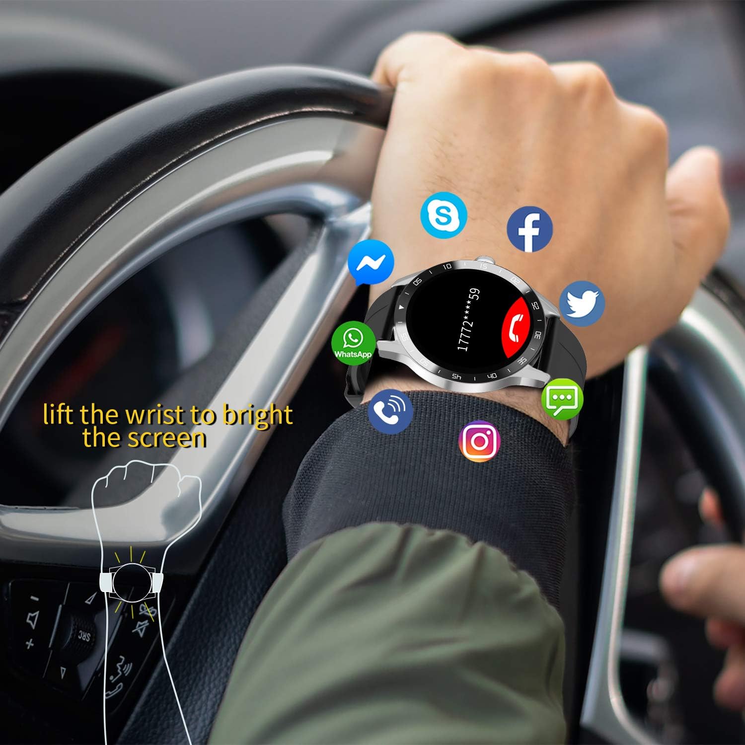 Up To 50% OFF Blackview Smart Watch for Android Phones and iOS Phones, Smart Watches for Men Women, Fitness Tracker Watch with Heart Rate Sleep Monitor, 1.3 Full Touch Screen, 5ATM Waterproof Pedometer(46mm)… Hot Deals Blackview Smart Watch for Android Phones and iOS Phones, Smart Watches for Men Women, Fitness Tracker Watch with Heart Rate Sleep Monitor, 1.3 Full Touch Screen, 5ATM Waterproof Pedometer(46mm)…