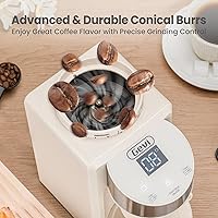 Vista 5 de Gevi Coffee Grinder Electric,Coffee Bean Grinder with 35 Grind Settings for Espresso,Drip,French Press,Burr Coffee Grinder for Home Use,Anti-static